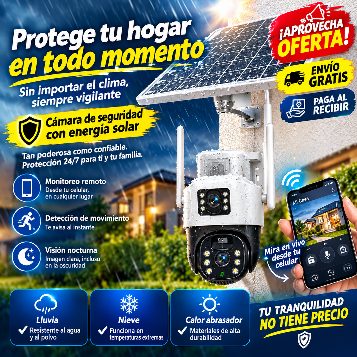 OjoSolar 360 - Tu casa cuidada sin gastar en cables ni electricidad