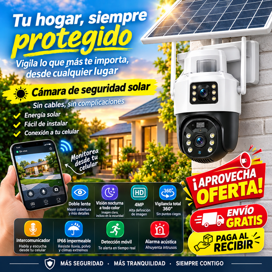 OjoSolar 360 - Tu casa cuidada sin gastar en cables ni electricidad