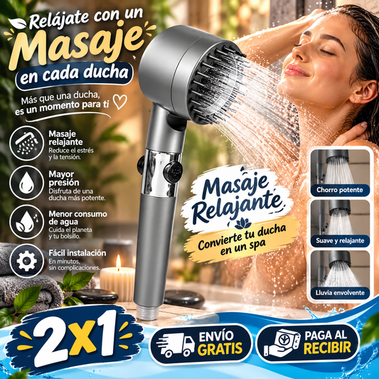 🔥 Cabezal Ducha Masajeadora Spa