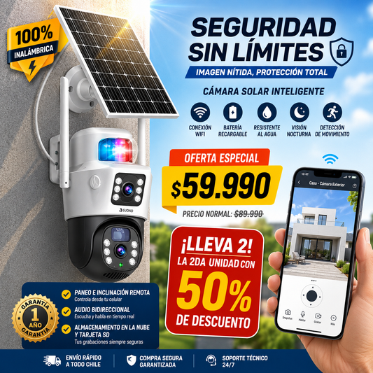 Cámara de Seguridad Inalámbrica Solar