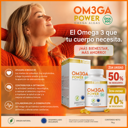 Om3ga Power - Omega 3 de algas DHA 800