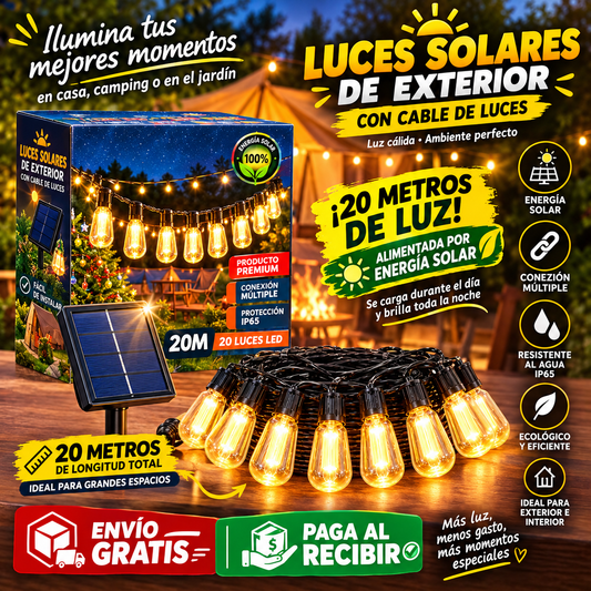 Guirnalda Solar 20M 20 Ampolletas dg