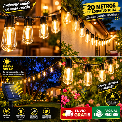 Guirnalda Solar 20M 20 Ampolletas dg