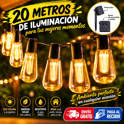 Guirnalda Solar 20M 20 Ampolletas dg