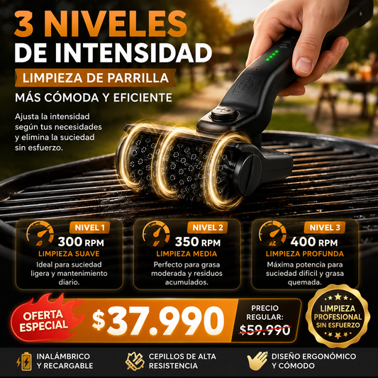 Cepillo De Limpieza De Parrilla Recargable
