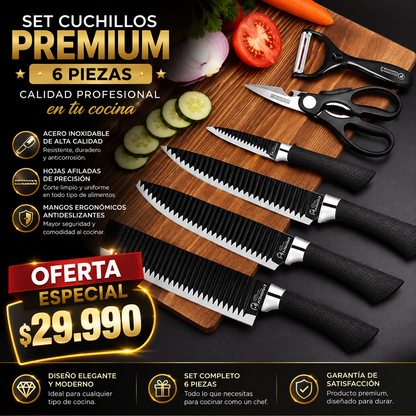 Set de Cuchillos Premium de 6 Piezas