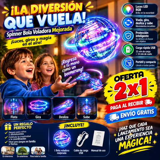 Orbix - Vuela, gira y vuelve a tu mano- LED Carga USB