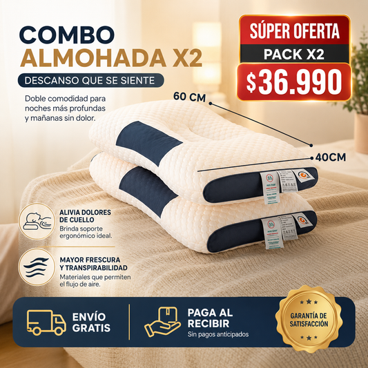 ALMOHADA ERGONÓMICA ORTOPEDICA PACK2