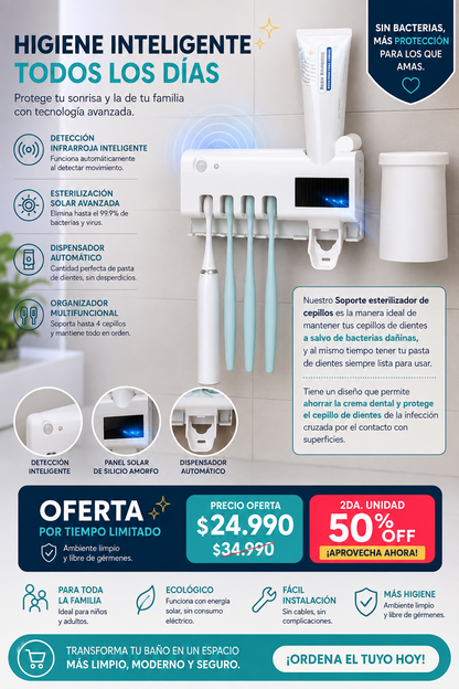 Soporte Esterilizador Cepillo de Dientes